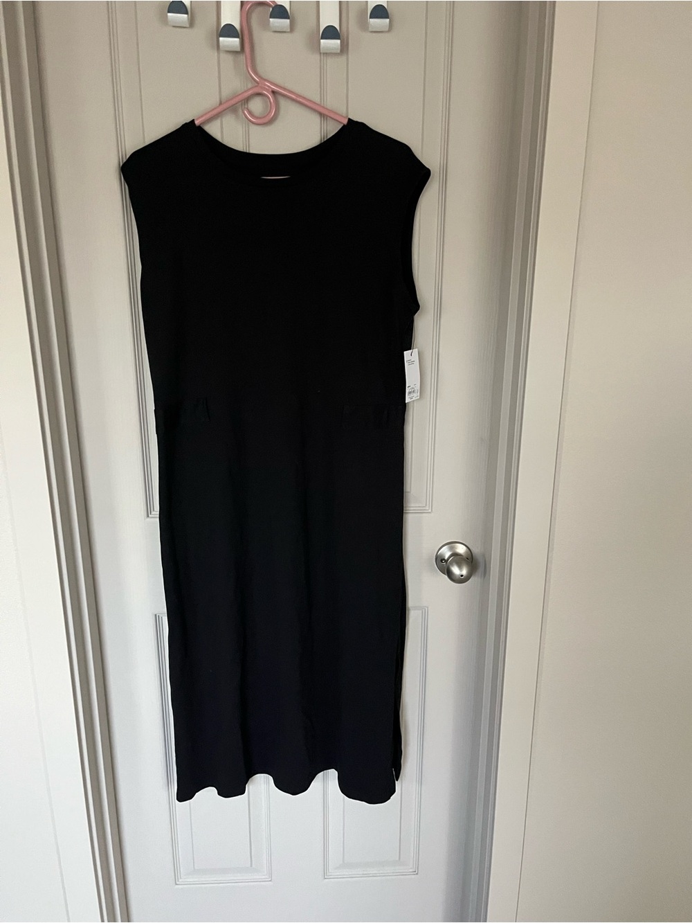 Sonoma Black Sleeveless Midi Dress, NWT